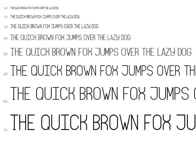 Freak Show font waterfall